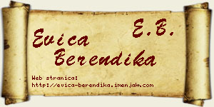 Evica Berendika vizit kartica